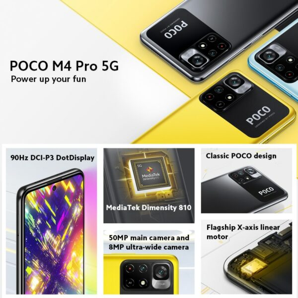 Global Version POCO M4 Pro 5G 64GB / 128GB Dimensity 810 90Hz 6.6" DotDisplay 3W Pro 5000mAh 50MP Camera Smartphone - Image 3