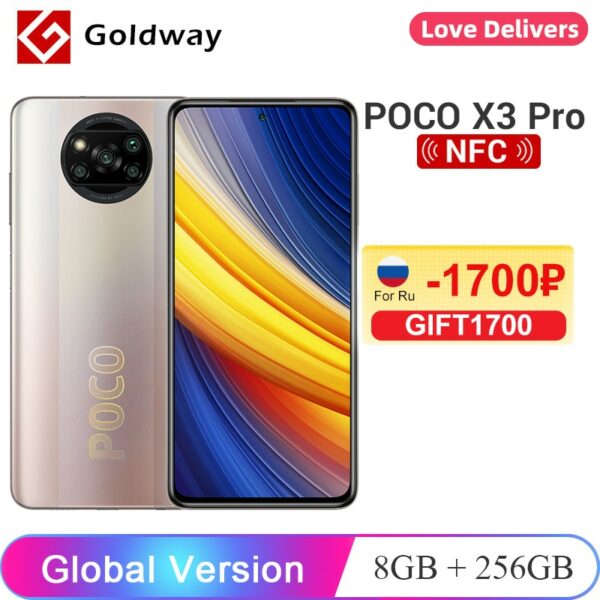 Global Version POCO X3 Pro 8GB 256GB Smartphone Snapdragon 860 Octa Core FHD+ 120Hz DotDisplay 5160mAh 33W NFC Quad AI Camera