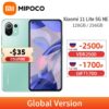 Global Version Xiaomi 11 Lite 5G NE 6GB 128GB / 8GB 256GB Mobile Phone Snapdragon 778G Octa Core 64MP Camera 90Hz AMOLED Display