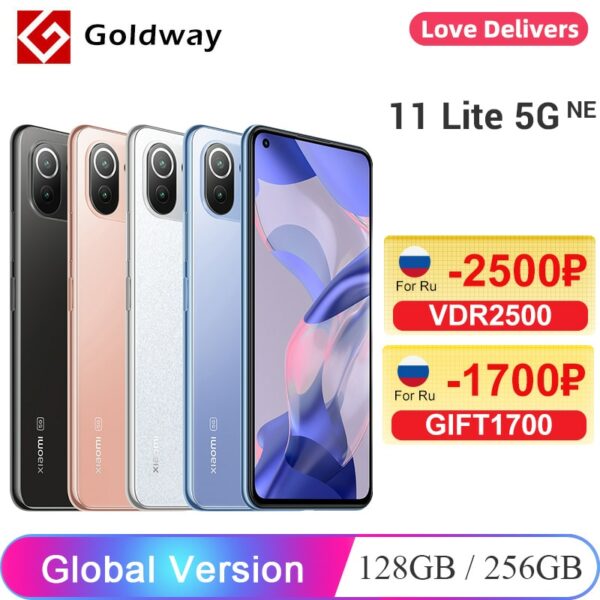 Global Version Xiaomi 11 Lite 5G NE 6GB 128GB / 8GB 256GB Smartphone Snapdragon 778G FHD+ 90Hz AMOLED DotDisplay 64MP Camera