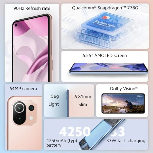 Global Version Xiaomi 11 Lite 5G NE 6GB/8GB 128GB/256GB NFC Smartphone Snapdragon 778G Octa Core 64MP Rear Camera 4250mAh - Image 2