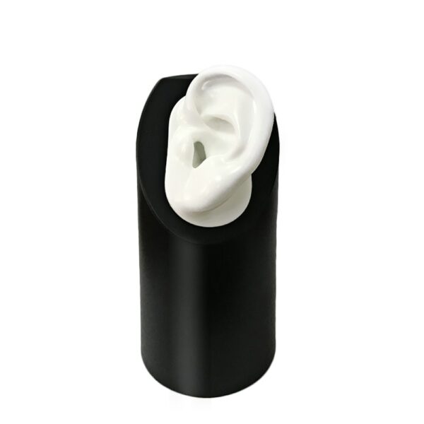 Hearing Aid Display with Silicone Ear Model for Hearing Aids IEMs Jewelry Exhibition Demonstration