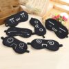 Hot 1 Pcs Sleeping Eye Mask Black Eye Shade Sleep Mask Black Mask Bandage on Eyes for Sleeping Emotion Sleep Mask - Image 4