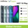 Infinix HOT 10 PLAY Global Version 2GB 32GB 4GB 64GB Smart Phone 6.82'' HD+ Display 6000mAh Helio G25 G35 MobilePhones