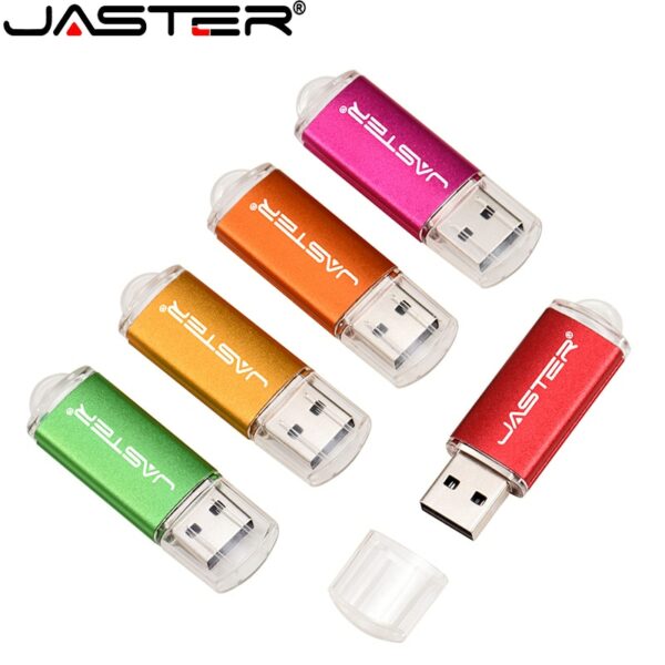 JASTER Mini Pen drive TYPE-C USB Flash Drive Metal USB 2.0 Blue Memory stick Pink Pendrive 4gb 8gb 16gb 32gb 64gb 128gb U disk - Image 2