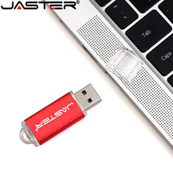 JASTER New Creative With Key Chain USB 2.0 Flash Drive 128GB 64GB 32GB 16GB 8GB 4GB Pendrive Fashion 9 Colors U Stick Gift - Image 4