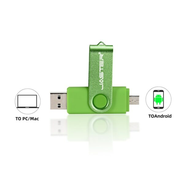 JASTER OTG USB 2.0 flash drive rotating pen drive 4GB 8GB 16GB 32GB 64GB 128GB U disk gift for micro usb & USB 2.0 - Image 3