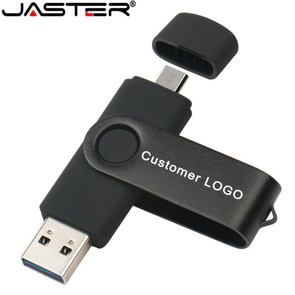 JASTER OTG USB 2.0 flash drive rotating pen drive 4GB 8GB 16GB 32GB 64GB 128GB U disk gift for micro usb & USB 2.0