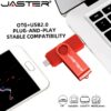 JASTER OTG USB flash drive for Smart Phone & Tablet PC Black Pen drive Rotatable Memory stick Pendrive 4GB 8GB 16GB 32GB 64GB - Image 5