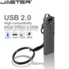 Keychain Metal Black USB 2.0 Flash Drive 4GB 8GB 16GB 32GB 64GB 128GB Real Capacity Pen Drives Portable Memory Stick Custom LOGO - Image 3