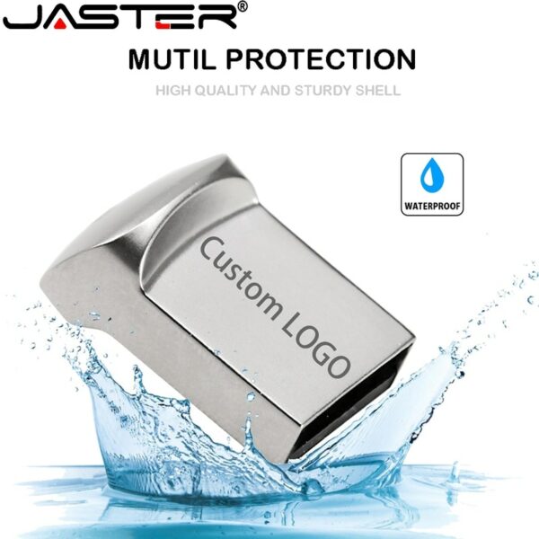 Mini Metal USB 2.0 Flash Drive 4GB 8GB 16GB 32GB 64GB Custom LOGO Pen Drives Gifts Memory Stick 100% Real Capacity U Disk - Image 2