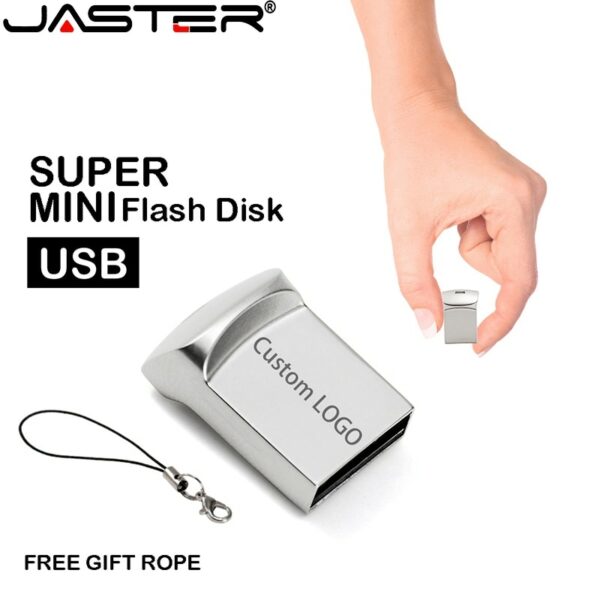 Mini Metal USB 2.0 Flash Drive 4GB 8GB 16GB 32GB 64GB Custom LOGO Pen Drives Gifts Memory Stick 100% Real Capacity U Disk - Image 3