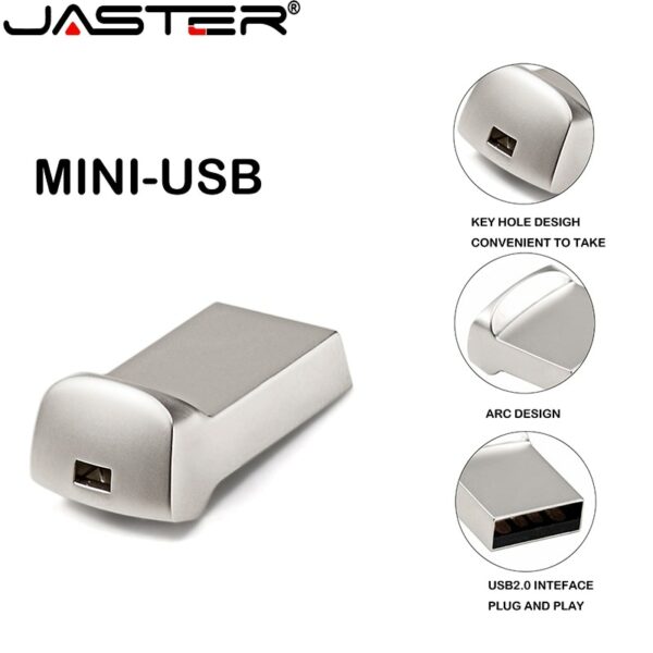 Mini Metal USB 2.0 Flash Drive 4GB 8GB 16GB 32GB 64GB Custom LOGO Pen Drives Gifts Memory Stick 100% Real Capacity U Disk - Image 4