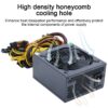 Mining Power Supply Source PSU ATX 110V 240V 1800W 2000W 2400W 2600W Support 8 GPU Graphics Card Bitcoin Ethereum BTC ETH Miner - Image 5