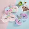 New Plush Unicorn Sleeping Mask Cute Kids Eye Cover Cartoon 3D Sleep Eye Mask Travel Eye Band Shade Rest Eyepatch Eye Blindfolds