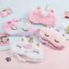 New Plush Unicorn Sleeping Mask Cute Kids Eye Cover Cartoon 3D Sleep Eye Mask Travel Eye Band Shade Rest Eyepatch Eye Blindfolds - Image 3