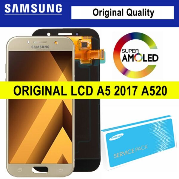 New original 5.2" SUPER AMOLED LCD for Samsung Galaxy A5 2017 Display Touch Screen Digitizer A520 A520F SM-A520F Repair Parts