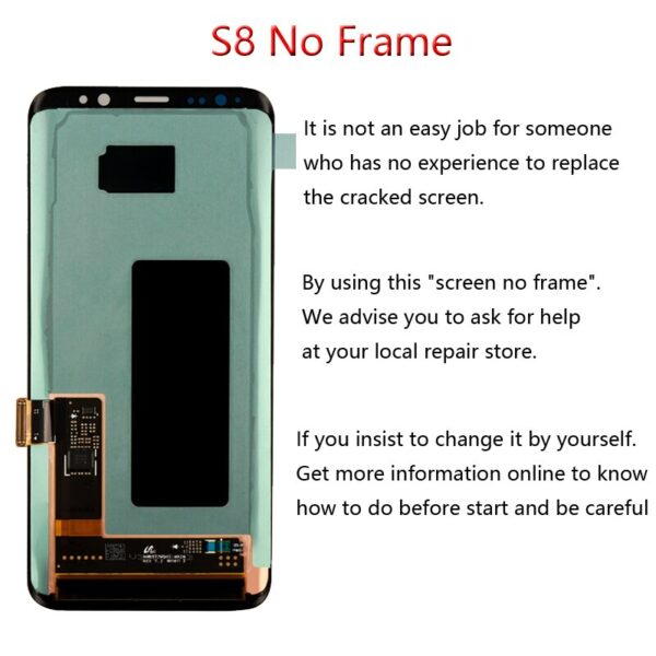 ORIGINAL SUPER AMOLED LCD For Samsung Galaxy S8 LCD Display G950 G950F Display S8Plus Lcd G955 G955F Screen With Battery Cover - Image 2