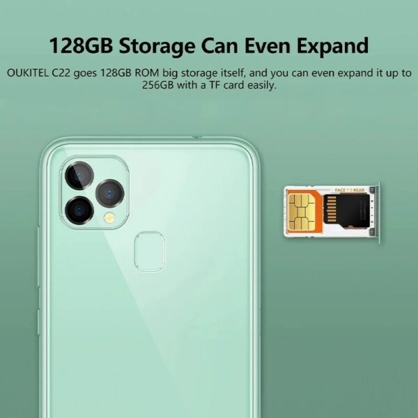 OUKITEL C22 4GB RAM 128GB ROM Global Version Smartphone Triple Camera Light Weight 2.5D Glass Back 2.0Ghz 4000mAh Mobile Phone - Image 5