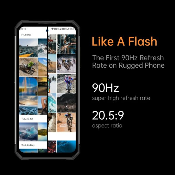 OUKITEL WP17 64MP+20MP AF Night Vision 6.78'' FHD 90Hz G95 IP68/69K Rugged Phone 8300mAh 8GB+128GB Global Bands Smartphone - Image 4