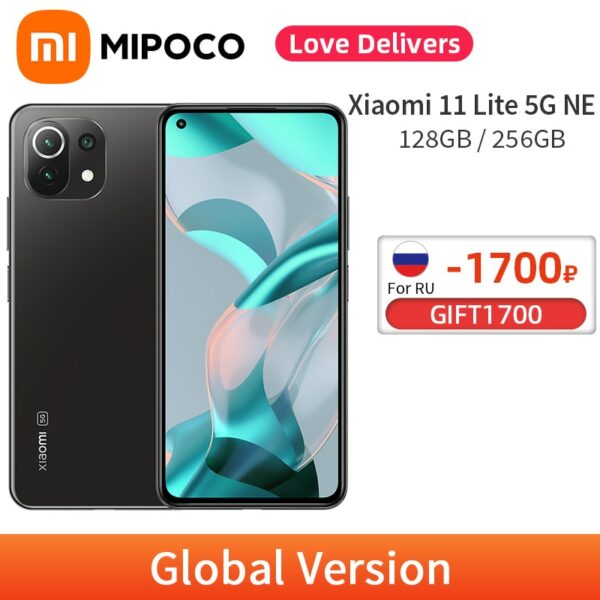 Original Global Version Xiaomi 11 Lite 5G NE Smartphone NFC Snapdragon 778G Octa Core 64MP Camera 90Hz AMOLED DotDisplay