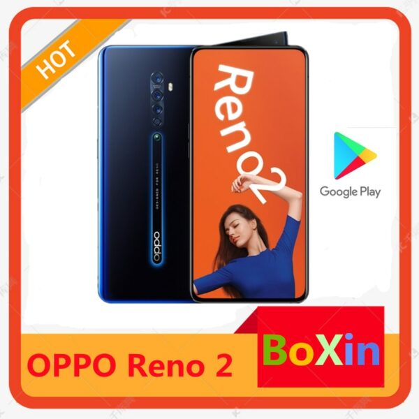 Original New Oppo Reno 2 Cell Phone Snapdragon 730 6.5" 2400X1080 8GB RAM128GB ROM 48+13+8MP 5 Cameras VOCC 3.0