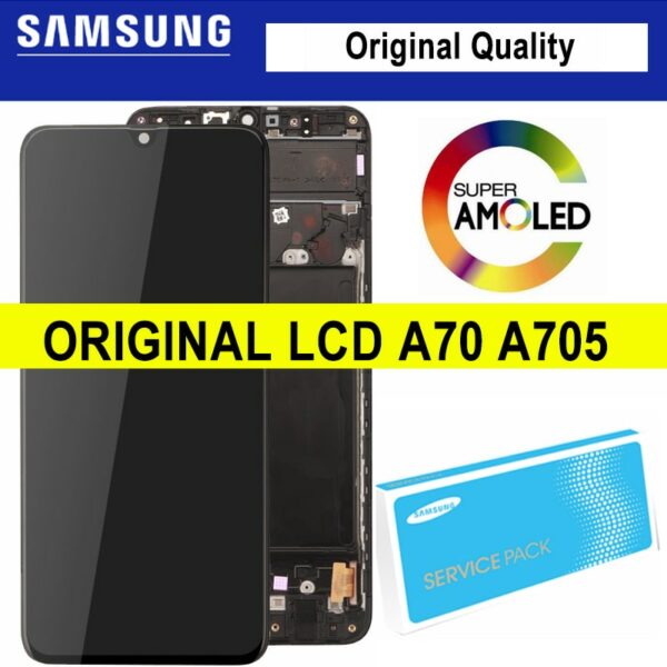 Original OLED/Super AMOLED LCD Display for SAMSUNG Galaxy A70 LCD A705 A705F SM-A705MN Display Touch Screen Digitizer Assembly