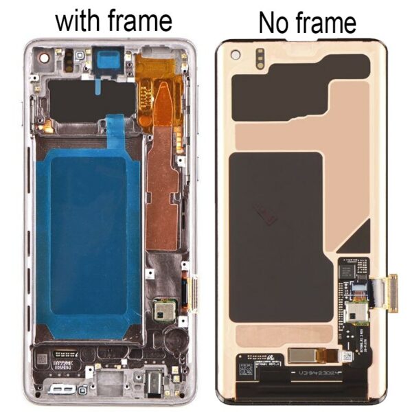 Original Super AMOLED S10 Display with frame for SAMSUNG Galaxy LCD S10 Plus S10+ Touch Screen Digitizer Assembly Repair Parts - Image 2