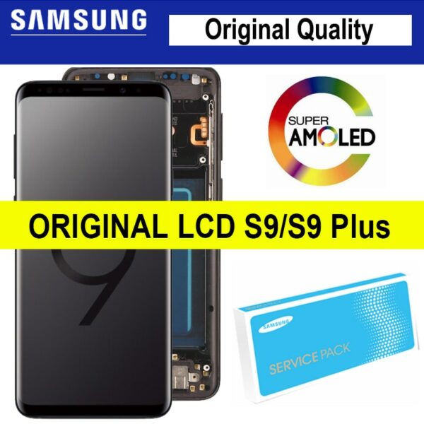 Original Super Amoled Display with frame for SAMSUNG Galaxy S9 G960 G960F S9 Plus G965 G965F LCD Touch Screen Digitizer Assembly