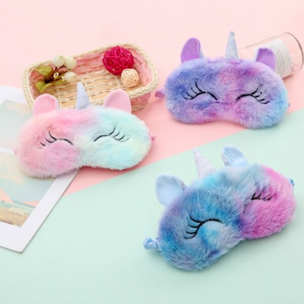 Plush Anime Unicorn Sleeping Eye Mask Cute Kids Sleep Mask 3D Eye Cover Eye Blindfolds Travel Eye Band Shade Rest Eyepatch - Image 2