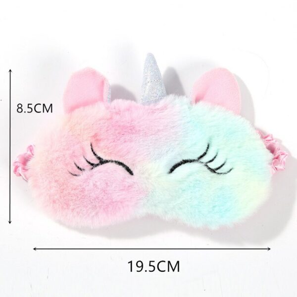 Plush Anime Unicorn Sleeping Eye Mask Cute Kids Sleep Mask 3D Eye Cover Eye Blindfolds Travel Eye Band Shade Rest Eyepatch - Image 6