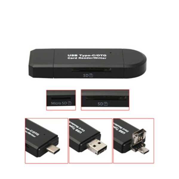 SD Card Reader USB C Card Reader 2 in 1/3 In 1 USB 2.0 TF/Mirco SD Memory Card Reader Type C OTG Flash Drive Card reader Adapter - Image 3