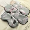 Silk Sleeping Eye Mask Cover For Women Men Printing Eyepatch Crane Blindfold Portable Sleep Night Mask Relax Soft Para Dormir - Image 3