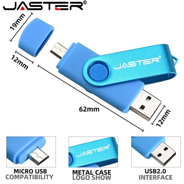 Smart Phone OTG USB 2.0 Flash Drive 4GB 8GB 16GB 32GB 64GB 128GB Wholesale Custom LOGO Pen Drives Micro USB Memory Stick U Disk - Image 5