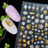 Snowflake 3D Stickers for Nails Merry Christmas Nail Sticker Foil Decals New Year Nail Art Decorations Manicure Accessories - Image 2