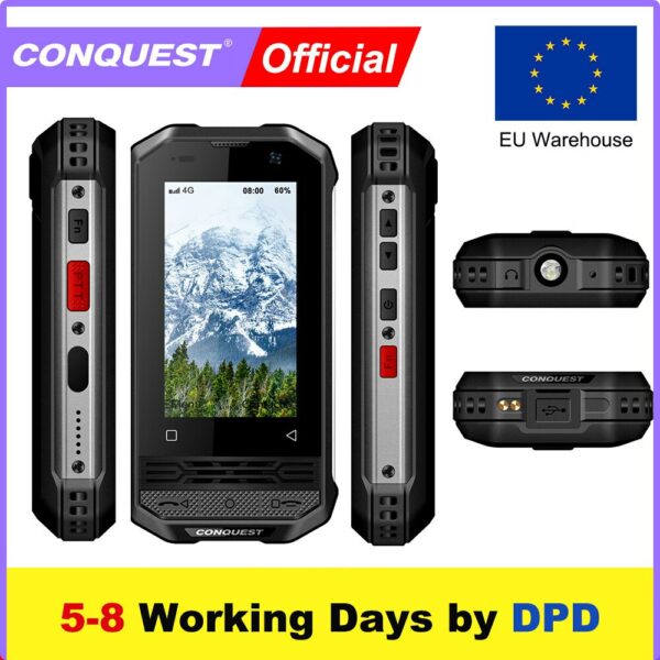 Supper Mini CONQUEST F2 IP68 Shockproof Waterproof Rugged Smartphone Android NFC Mobile Phones Cell Smart Phone Mobile Phones