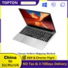 Topton 15.6 inch Ultra Slim Laptop Intel Core i7 10510U i7-1165G7 Windows 10 Metal Notebook Computer PC Netbook AC WiFi BT 4*USB