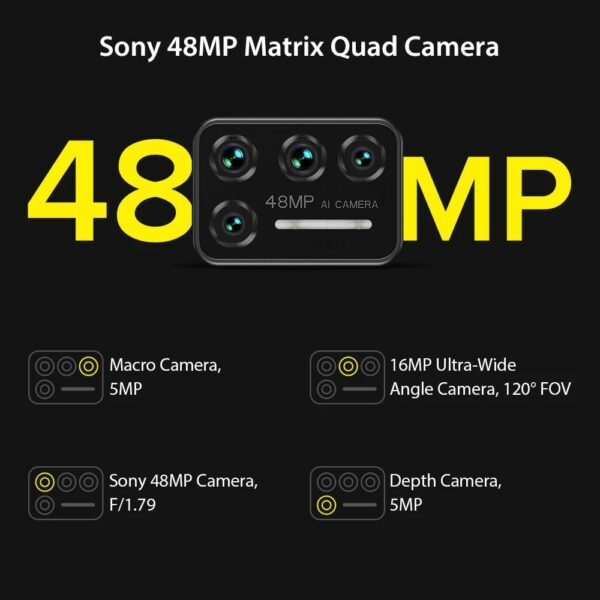 UMIDIGI BISON IP68/IP69K Waterproof Rugged Phone 48MP Matrix Quad Camera 6.3" FHD+ Display 6GB+128GB NFC Android 10 Smartphone - Image 3