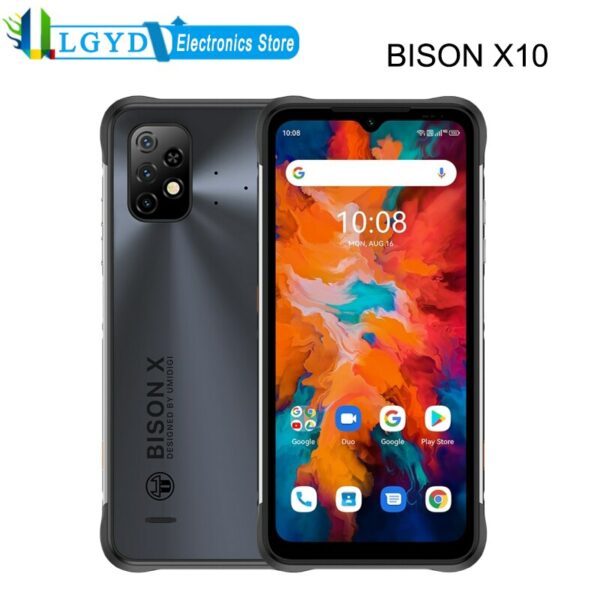 UMIDIGI BISON X10 Rugged Phone 4GB Ram+64GB/128GB Rom 6150mAh 6.53 inch Android 11 MTK Helio P60 Octa Core OTG NFC