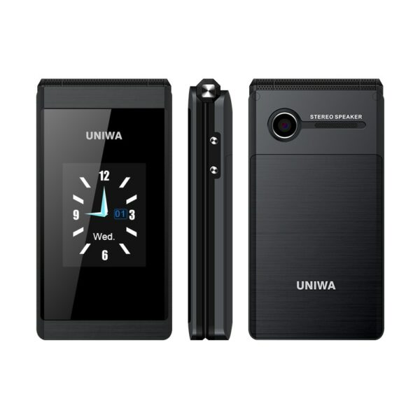 UNIWA X28 Elderly Flip Mobile Phone GSM Senior Big Push-Button Flip Phone Dual Sim FM Radio Cellphone(2G) - Image 3