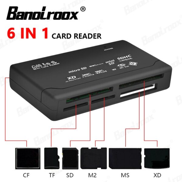 USB 2.0 Memory Card Adapter All in one Card Reader For TF/SD/CF/XD/MS/M2 Mermory Stick Card Reader USB C with Data Line - Image 6