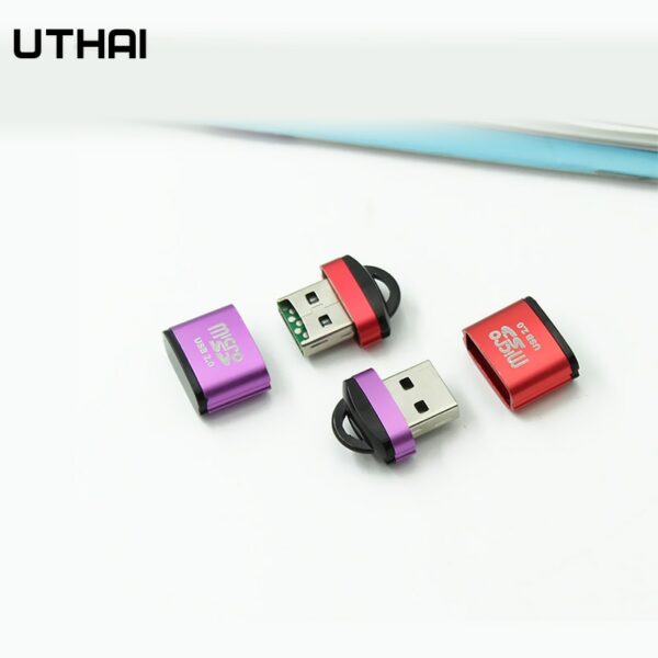 UTHAI CR016 Mini Micro SD Card Mobile Phone High Speed TF Memory Card Reader Computer Car Speaker Card Reader - Image 3