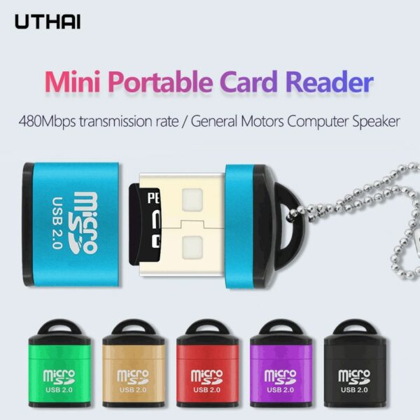 UTHAI CR016 Mini Micro SD Card Mobile Phone High Speed TF Memory Card Reader Computer Car Speaker Card Reader