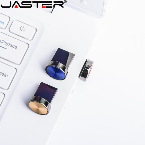 Waterproof USB Disk Fashion Mini Metal button USB 2.0 4GB 8GB 16GB 32GB 64GB mobile storage disk Pendrive personal memory stick - Image 2