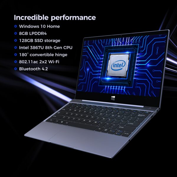 XIDU Tour Pro 12.5 Inch Laptop 128GB ROM 8GB RAM Intel 3867U 8th Gen Fast Speed Processor for Business with Backlight keyboard - Image 3