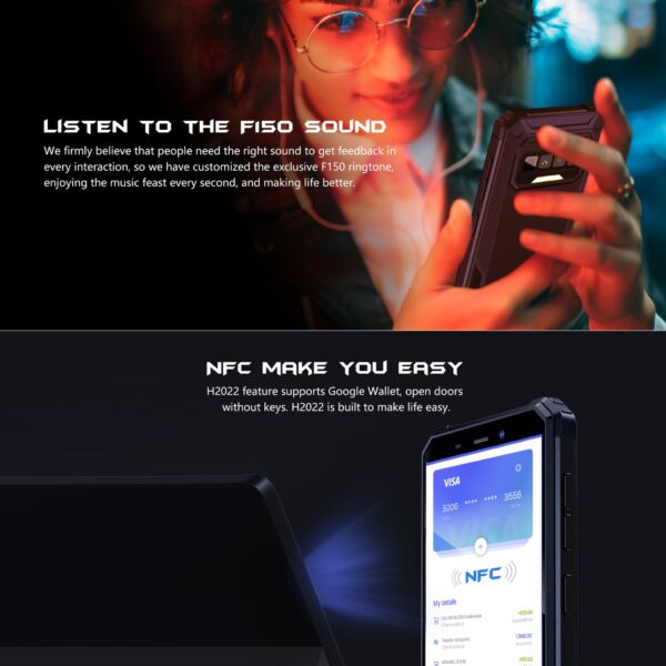 iiif150 H2022 Rugged Smartphone 4GB+32G 5.5" 4800mAh Android 11 Mobile Phone 13MP Camera Cell phone - Image 5