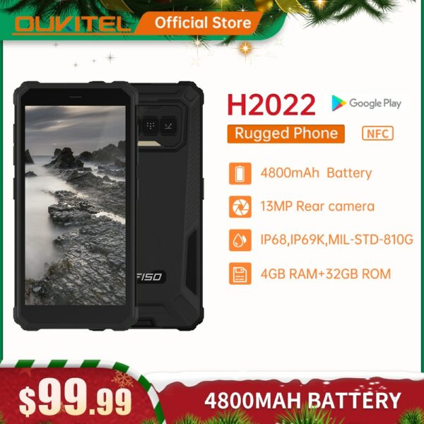 iiif150 H2022 Rugged Smartphone 4GB+32G 5.5" 4800mAh Android 11 Mobile Phone 13MP Camera Cell phone