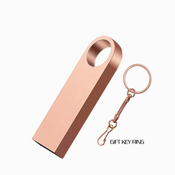 metal usb flash drive 64GB 32GB 16GB 8GB 4GB pen drive pendrive waterproof silver u disk memoria cel usb stick gift chain - Image 6