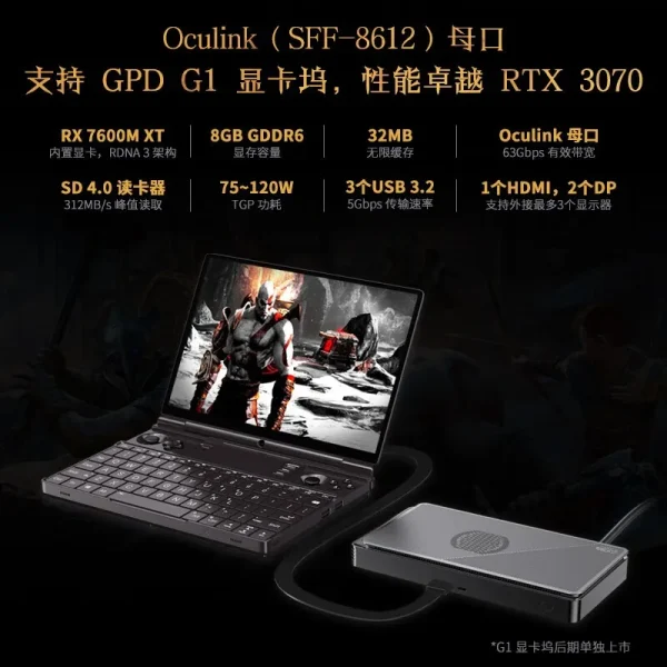 New arrival! GPD WIN Max2 10.1 Inch Handheld Gaming PC Laptop UMPC 4G LTE AMD 8840U Windows 11 Video Game Console Gameplayer - Image 2