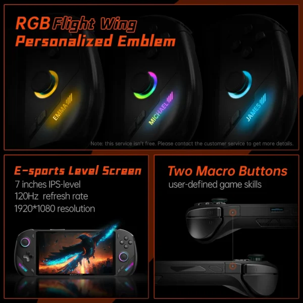 Onexplayer Onexfly Amd Ryzen 7 8840u Laptop Pc Game Console 3 In 1 Video Tablet Win11 Game Computer 7 "120Hz Scherm 32G 1Tb 2Tb - Image 4